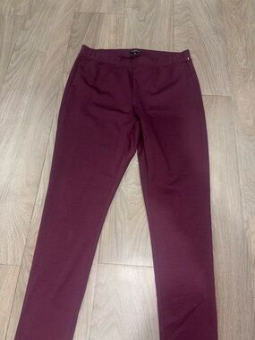 Hannah Burgundy Ponte Leggings